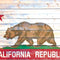 California Flag Light Wood Surface Pro Tablet Skin